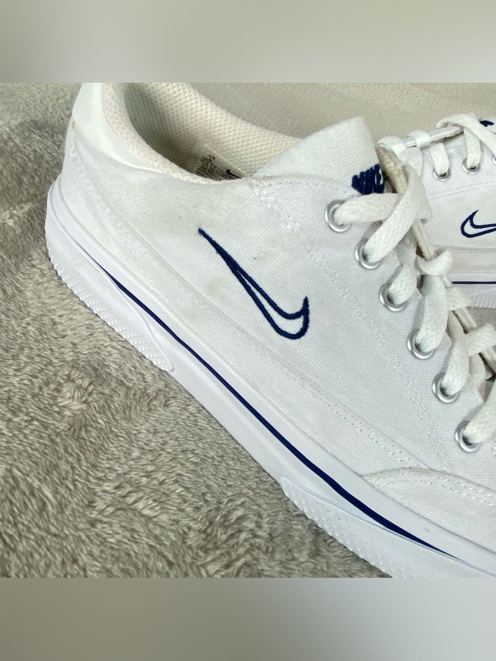 Nike Retro GTS 97 White Blue Womens Sneakers Size 6 Canvas Shoes Court NEW - Picture 8 of 12